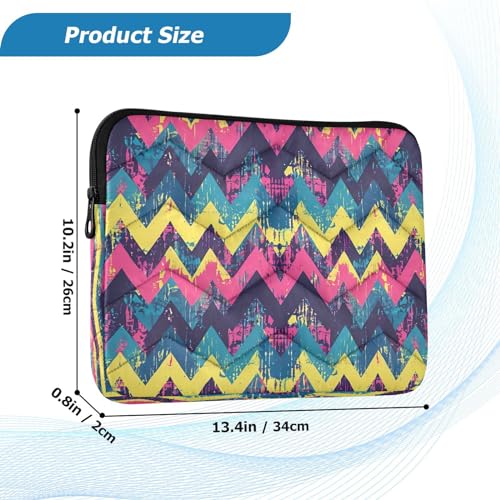 Funda para portátil de 13-14 pulgadas con diseño zigzag impermeable miniatura 3