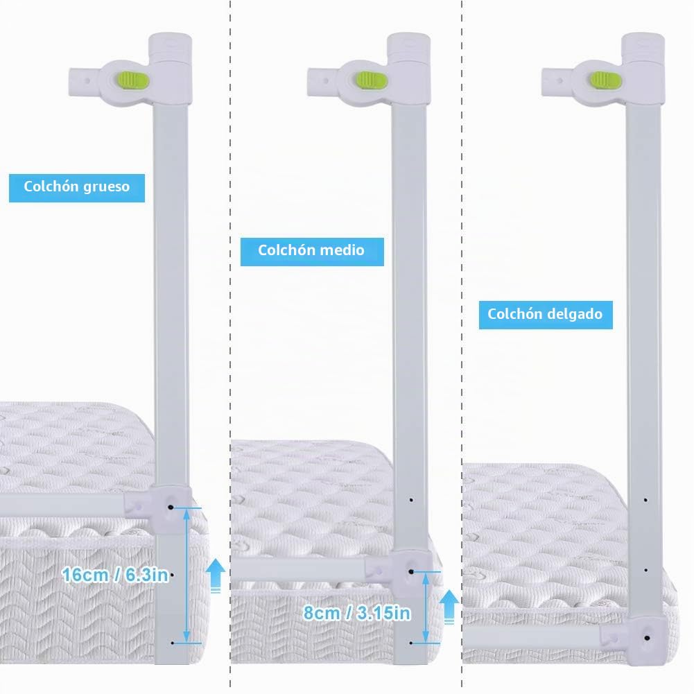 Ejoyous Barrera de Seguridad Plegable Ajustable para Cama Infantil, Rejilla para Cuna de bebé, Rejilla para protección contra caídas 1,5 m.