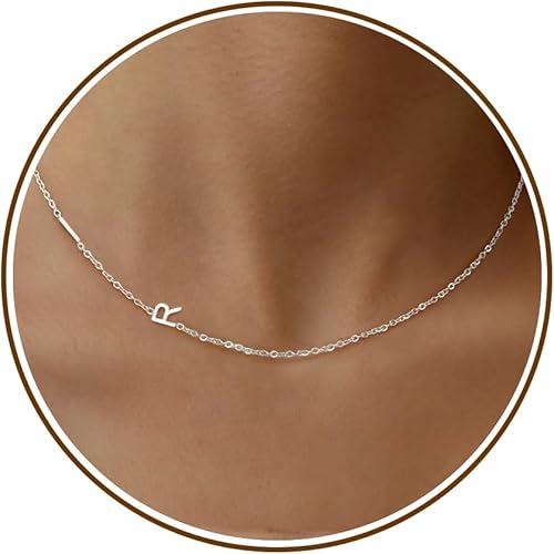 DONYUDE Initial I Dainty Necklace for Women Simple Sideways Choker Necklace for 