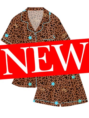 Image of Schbbbta Women Pajamas Set, 2 Pieces Satin Silk Button Down Pjs Short Sleeve Outfits Loungewear