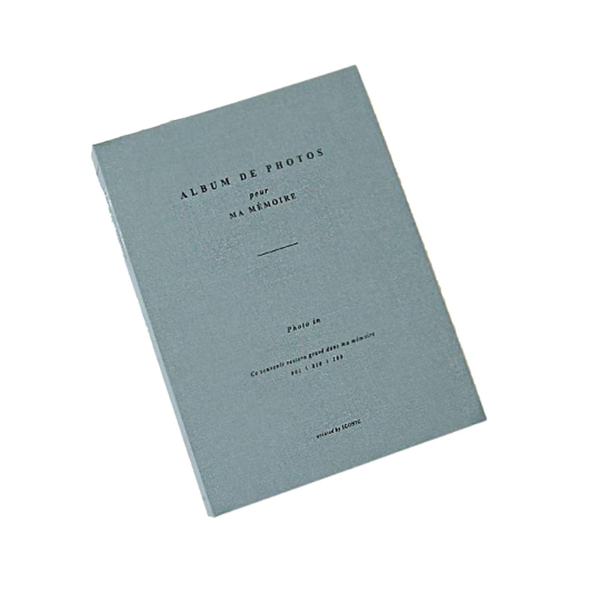 Álbum de fotos coreano de 10 x 15 cm para parejas, familia, bebé, boda, tiene capacidad para 100 fotos, incluye 50 notas de doble cara / encuadernado en espiral (azul niebla)