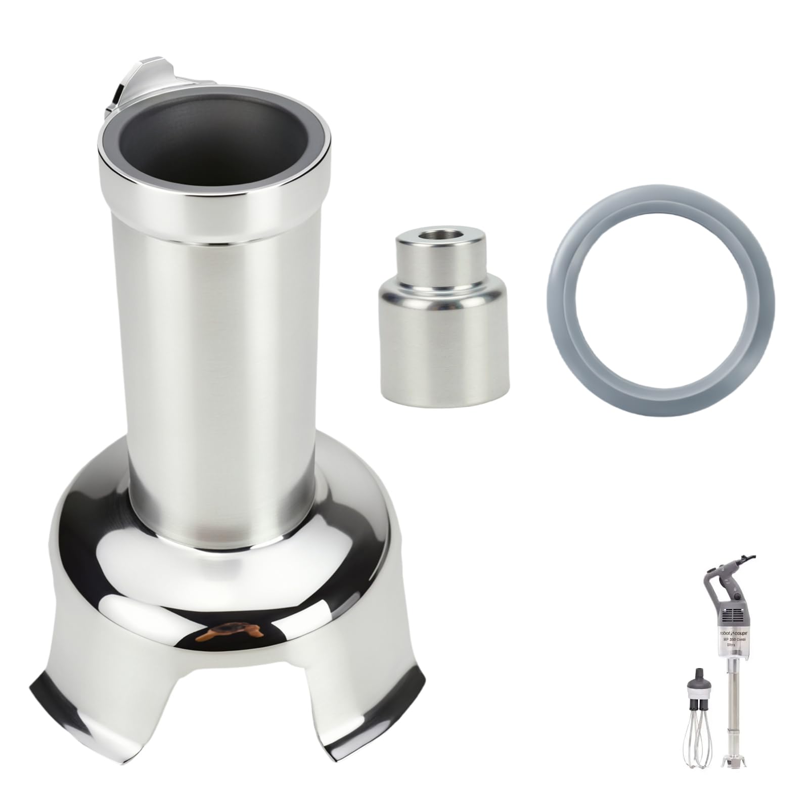 Photo 1 of SIYOEN 39335 Stainless Steel Bell Cover Assembly for Robot Coupe MP350/MP450
