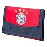 Material: Nylon FC Bayern München Geldbeutel - Mia San Mia - Portemonnaie, Geldbörse rot FCB - Plus Lesezeichen I Love München