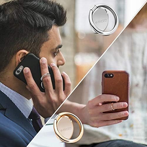 Miniatura 5 de Juego de 4 soportes para anillos de dedo, universales delgados con rotación de 360 grados, compatible con iPhone, Android y otros teléfonos