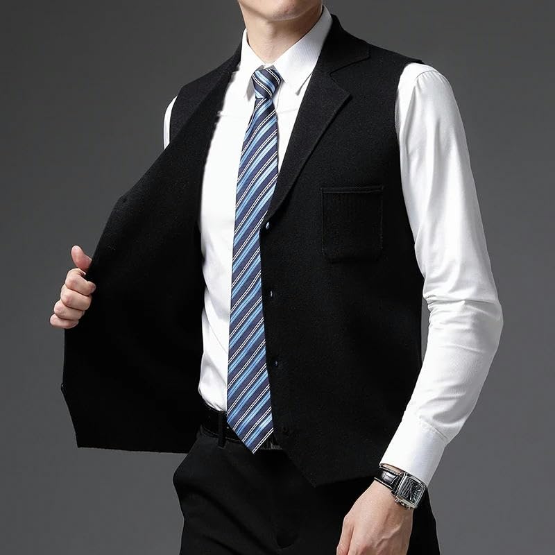 Anti-pilling Autum Lapel Knit Cardigan Casual Korean Sweater Sleeveless Vest2