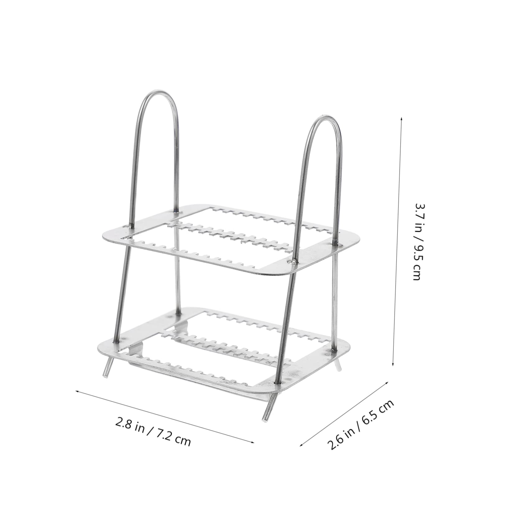 FUNOMOCYA 26 Slides Staining Holder Stainless Steel Microscope Slides Rack Specimens Microscope Slides Rack 26 Positions Microscope Slides Holder Silver