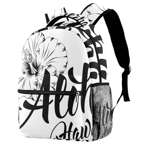 Sac de voyage décontracté motif Hibiscus pour les weekends et les cours au lycée