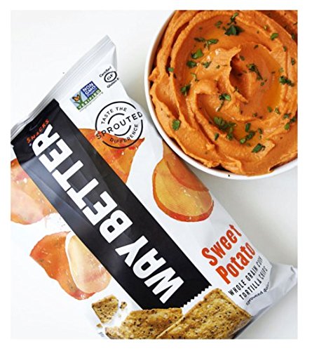 Way Better Snacks Sprouted Gluten Free Tortilla Chips, Simply Sweet Potato, 1 Ounce (Pack of 12)