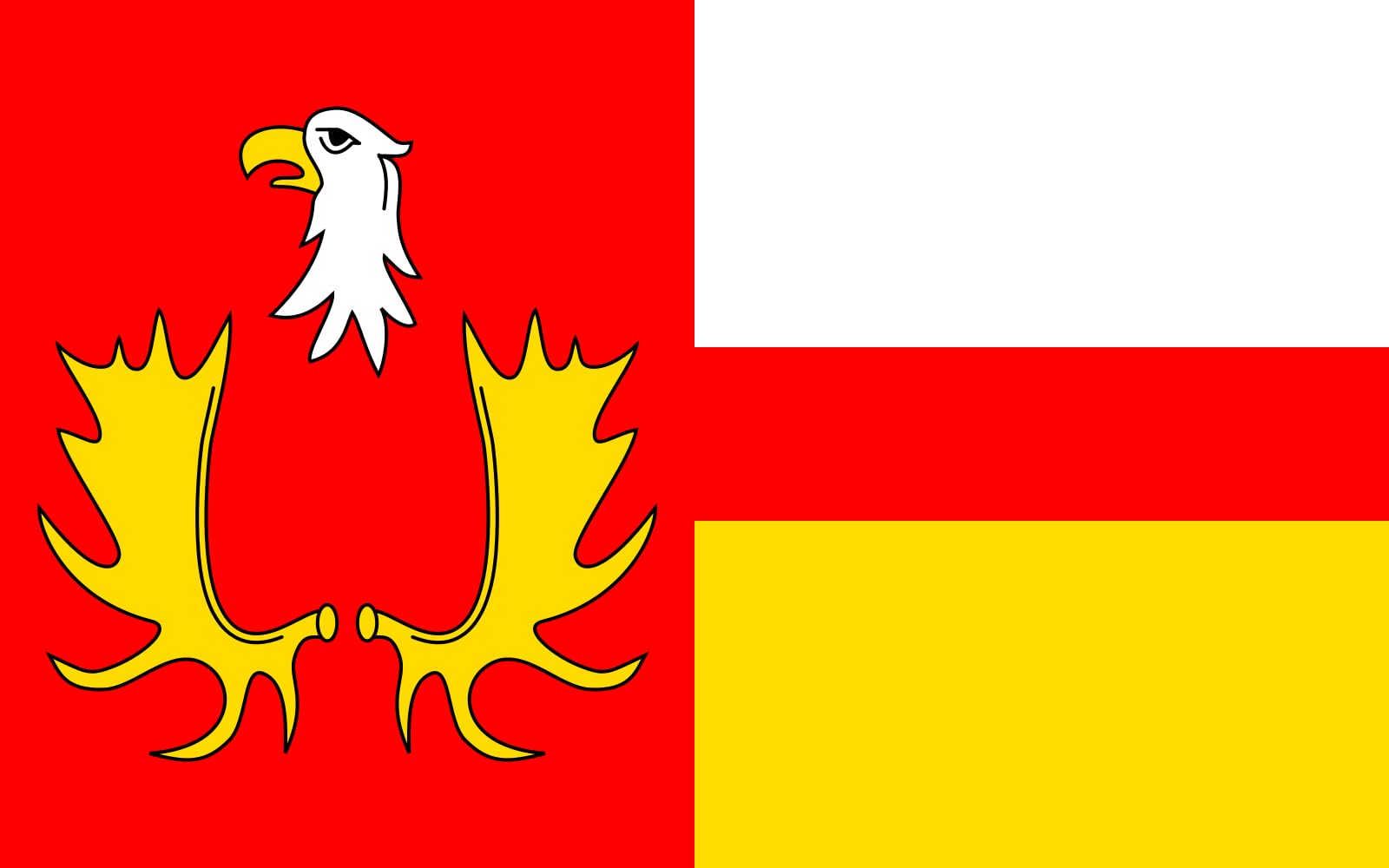 Drapeau gmina Izabelin grand format pour mât extérieur de haute résistance