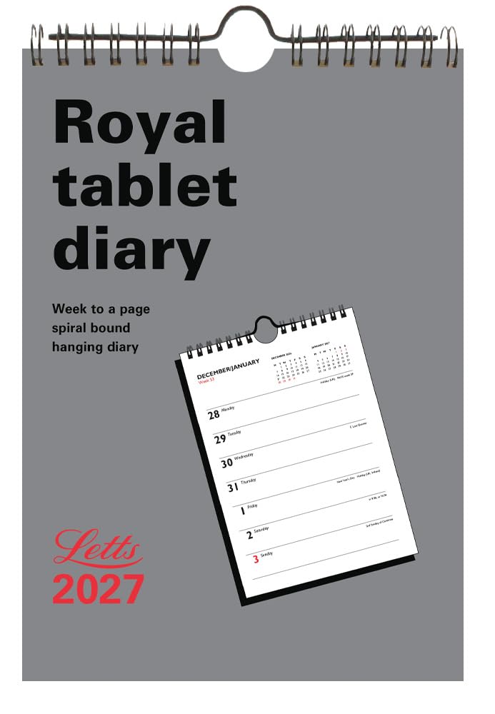 Letts of London 2027 A5 Royal Tablet Weekly Diary 27-TRT