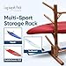 Log Kayak Rack 4-Place, One-Sided Kayak and SUP Log Racks, Surfboard Stand, Freestanding Outdoor Storage Rack, Surfboard Storage Racks, SUP Board Stand, Surfboards - Canyon Brown + 15