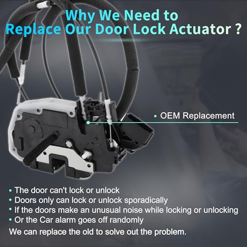 Image of Power Door Lock Actuator Motor No.825011BA0A Rear Left Driver Side Door Latch Actuator Assembly for INFINITI EX35 2008-2012 for INFINITI QX50 2014-2017 with Cable