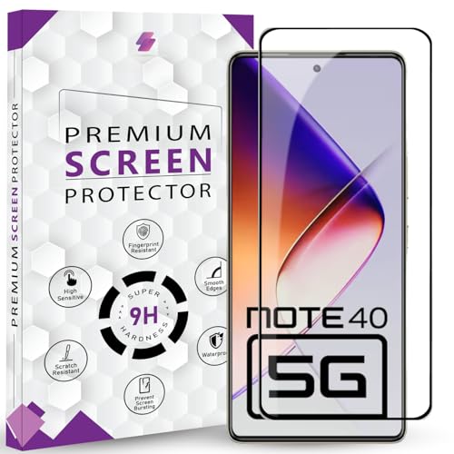 Image of Premium Tempered Glass Screen Protector Guard For infinix Note 40 5G (6.78 Inch, Pack of 1) | Edge to Edge Coverage With Easy to installation kit