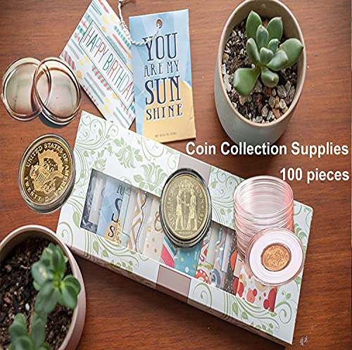 Xyzsundy 100 Pieces 30Mm Coin Capsule,5 Sizes Protect Gasket, Coin Holder Case With Storage Organizer Box For Coins Collector Coin Collection Supplies #TOP5