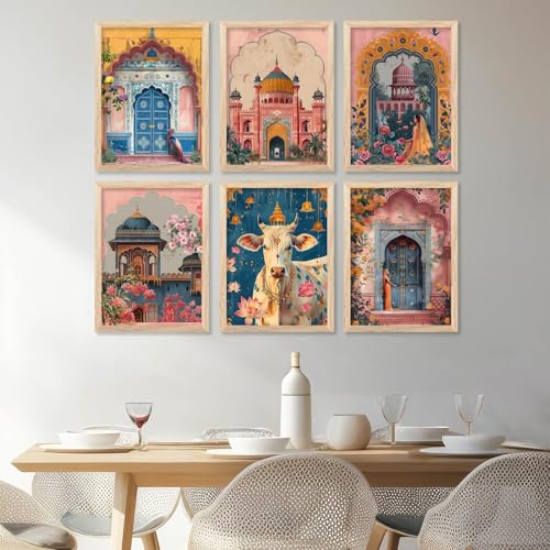 Image of kotart Madhubani Art Paintings with Frame for Home Decoration- Painting for Wall Decoration - Traditional Framed Painting for Living Room Bedroom Office Decor - (19X25 inch, C)