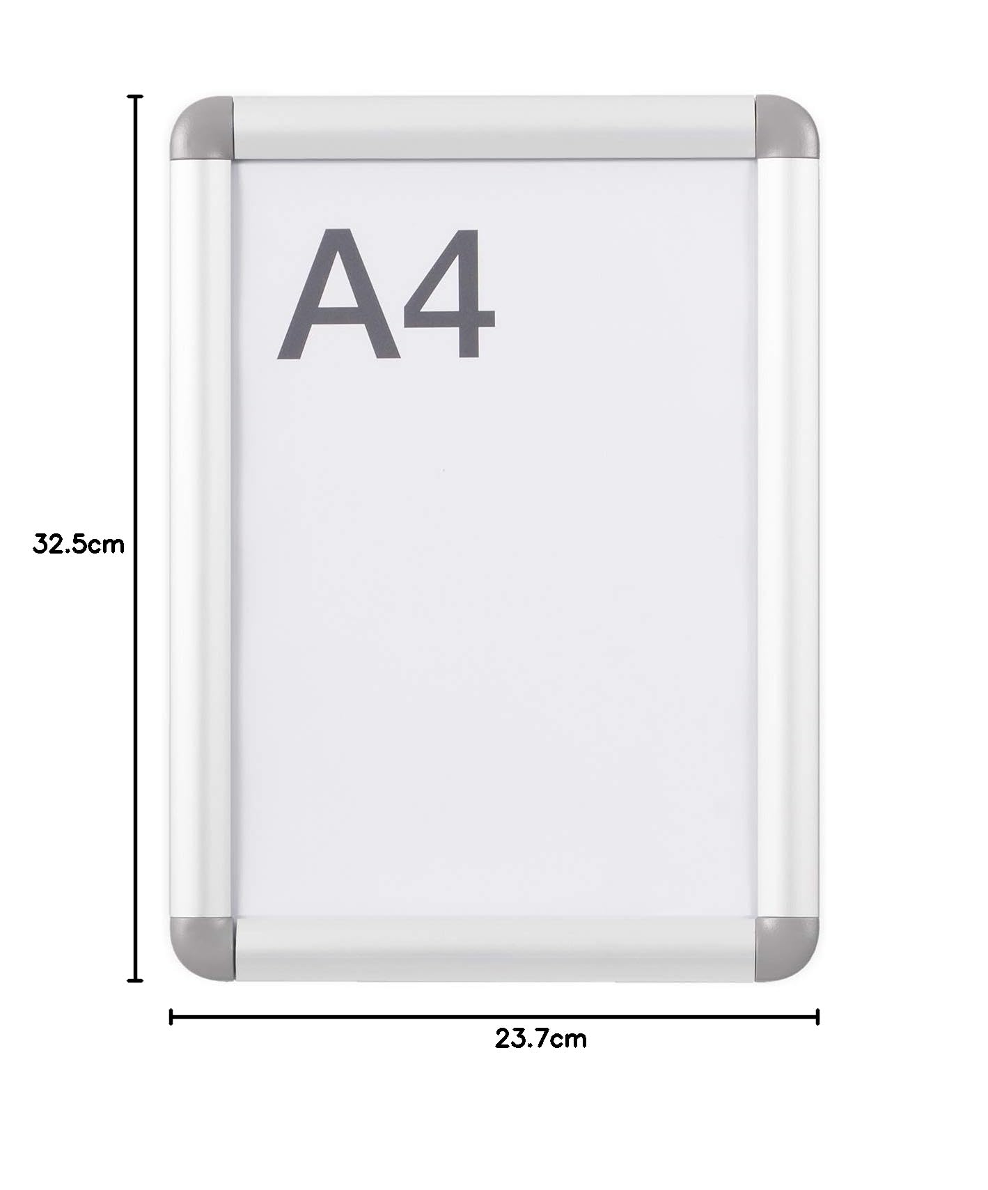 Bi-Office Cornice a Scatto A4, Bacheca In Aluminio, 237x325 mm