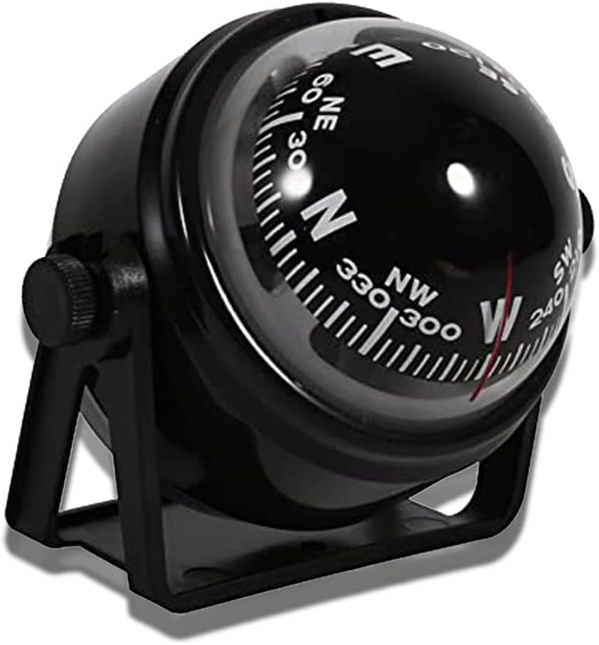 Kodrily Car Compass Marine Dash Mount, LED Boat Compasses with Adjustable Mounting Bracket, Outdoor...