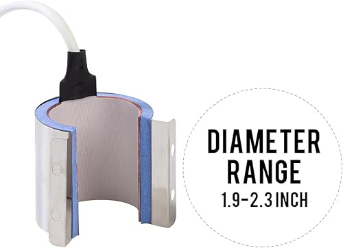 Miniatura 3 de PYD Life Accesorio de prensa de calor para vaso recto, mini vasos delgados de 3 onzas de acero inoxidable para sublimación