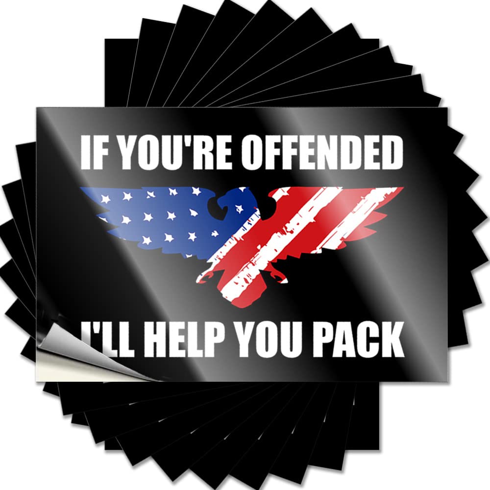 Decal Vintage Vinyl Sticker | If You're Offended I'll Help You Pack Metal for Layered Use(12X18CM)