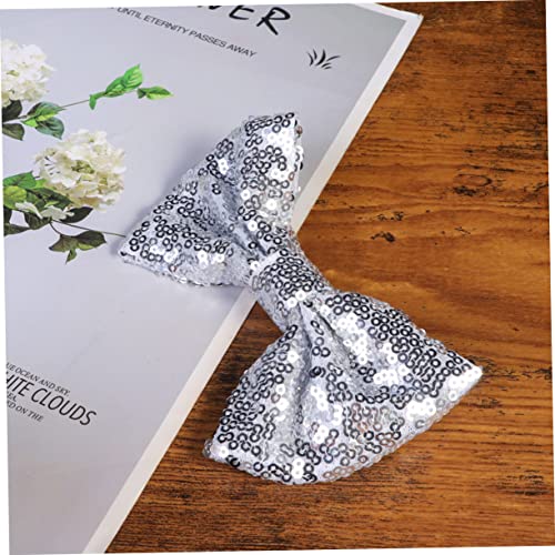 Lurrose 3pcs Braid Hair Clip Girl Bows Glitter Hair Clips Bowknot Hairbows Bow s Sequin Hair s for Girls Bow Tie Alligator Hairpin Hair for Kids Bowknot Ribbon Cute - Image 2