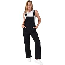 roswear Womens Denim Overalls with Adjustable Straps
