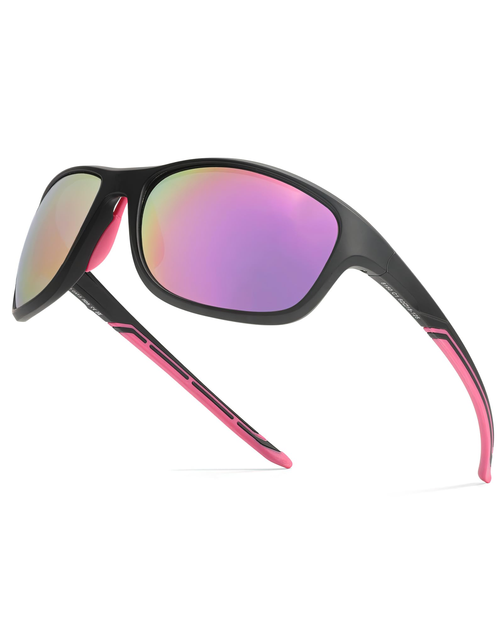 Myiaur Gafas de sol deportivas polarizadas para mujer, marco irrompible, ligero, protección UV400, para correr, pescar