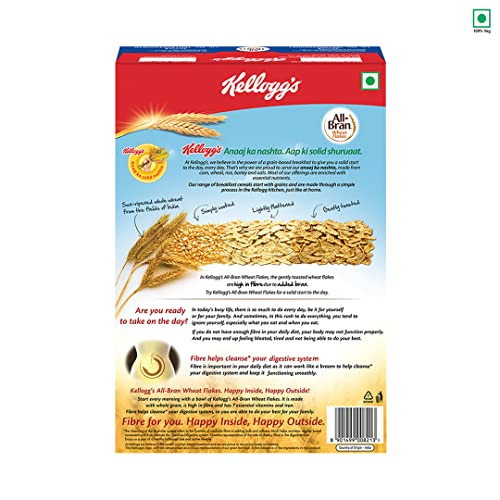 Image of Kellogg's Corn Flakes Original, High in Iron, High in B Group Vitamins, Breakfast Cereals, 900g /875g (weight may vary) & All Bran Wheat Flakes, 440g