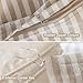 MooMee Striped Duvet Cover Set 100% Washed Cotton Linen Like Textured Breathable Durable Soft Comfy (Tannish Linen Grey White Classic Stripes, King 104