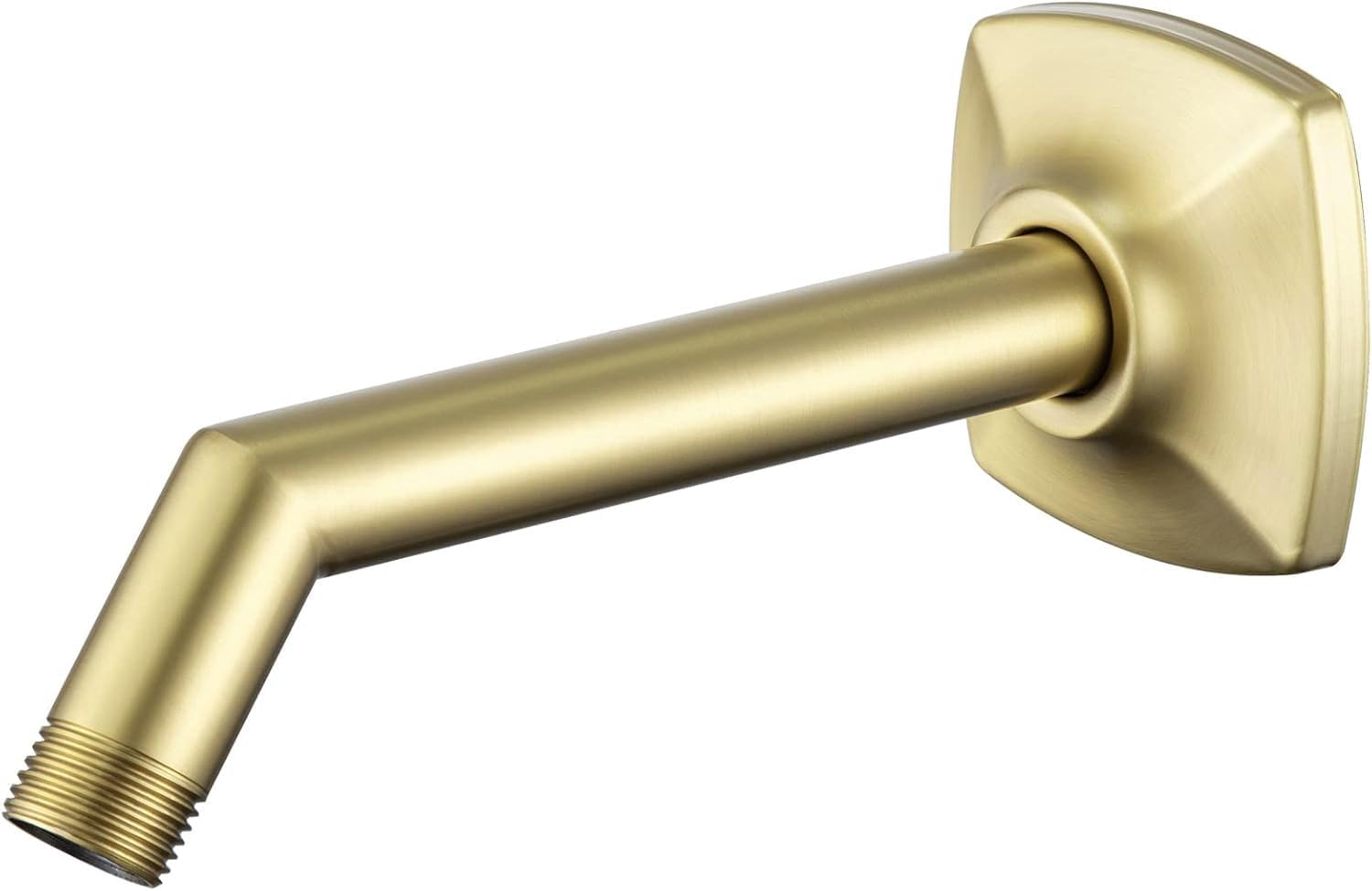 Wall Mounted 6 Inch Extension Shower Head Arm, Shower Arm and Flange Included, Brushed Gold,SW-91078-6BG.