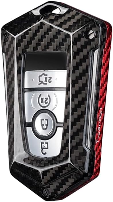 Carbon Fiber Smart Remote Key Fob Shell Cover For Ford Mustang 2018-2020 +Gift Box
