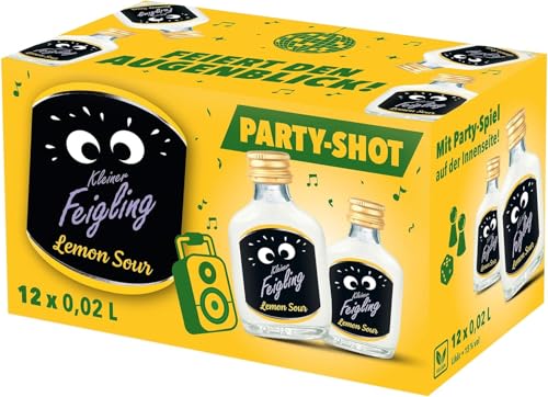 Kleiner Feigling Special Edition Lemon Sour 12 x 20 ml Feinster Vodka und frischer Zitronen-Geschmack Der kultige Party-Schnaps für jede Feier Frech fruchtiger Shot 15% Vol.