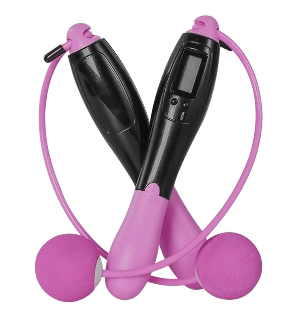 Skakanka Skakanki Skakanka Z Licznikiem Sport Fitness Regulowane Szybkie Liczenie Skakanka Skakanka Pomijanie Spalaj Kalorie Skakania na Skakance (Color : Roze, Size : 300cm)