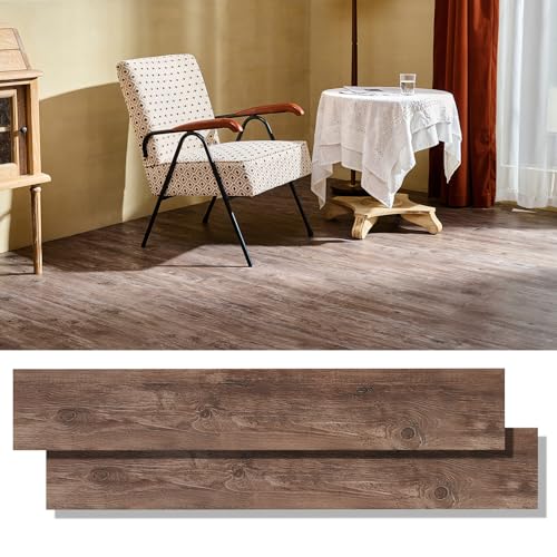 CO-Z 16 PCS 24 Square Feet, Vinyl Floor Planks Adhesive Floor Tiles, 2.0mm Thick (Oak - 24 sq ft - 1 Pack)