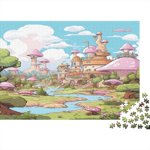 País de Las Maravillas Puzzles para Adultos 1000 Piezas Obra De Arte De Juego De Rompecabezas para Adultos Rompecabezas De Madera Juegos Desafiantes Decoración del Hogar 1000pcs (75x50cm)
