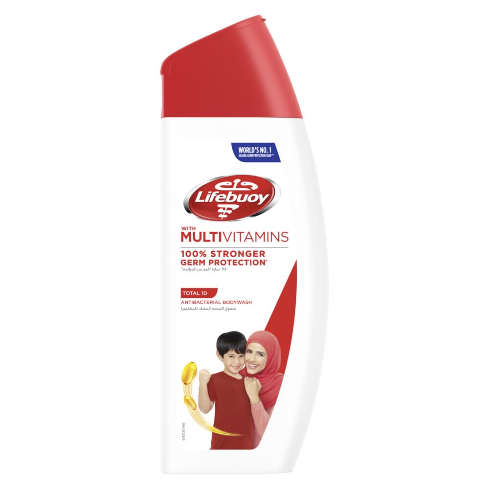 Antibacterial Body Wash, Total 10, for 100 percent stronger germ protection and hygiene, 300ml