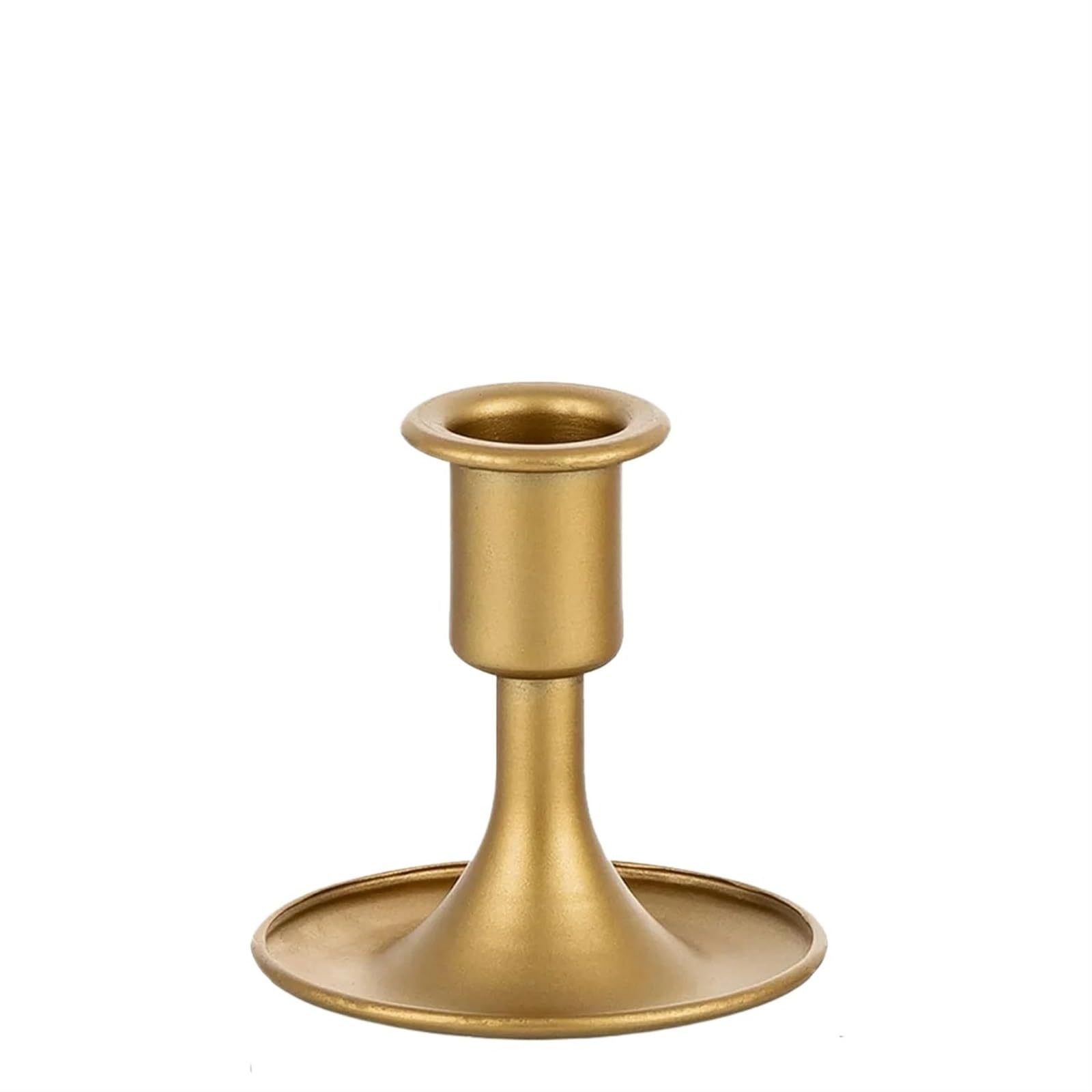 Candle Holders Candlestick Holders Taper Candle for Table Centerpiece Wedding Reception Christmas Mantel Decoration(Gold,18PCS)