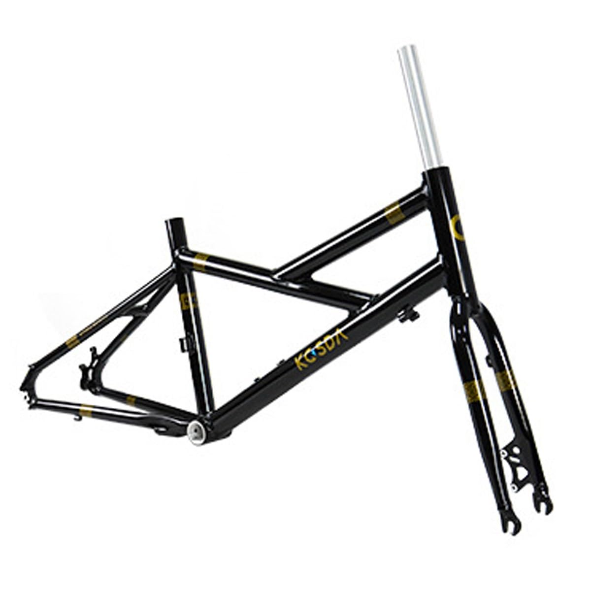 BSFHQS Road Bike Framesets Disc Brake Bikes Frame Aluminum Alloy Rigid Frame 20er BMX Frames,Support 406-451 Wheelset Quick Release Bikes Frame F100mm R135mm QR(Black)