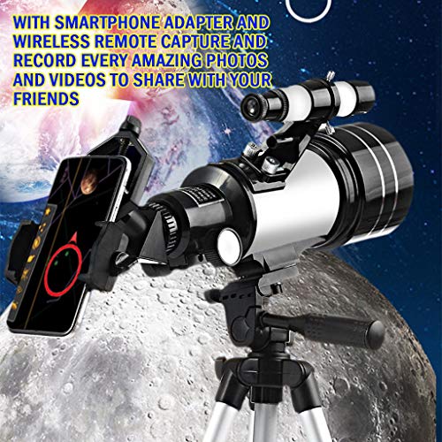Telescopio Astronómico YXCKG 70MM Apertura Refractor miniatura 6