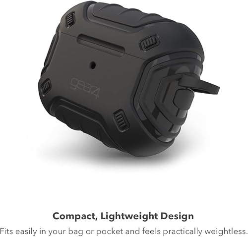 Miniatura 3 de Gear4 Apollo - Funda a presión para AirPods de 3 generación, compatible con carga inalámbrica, llavero con mosquetón incluido, color blanco