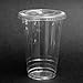 100 Sets 16 oz. Plastic CLEAR Cups with Flat Lids And Fat Straws for Bubble Boba Tea Smoothie By KC commerce