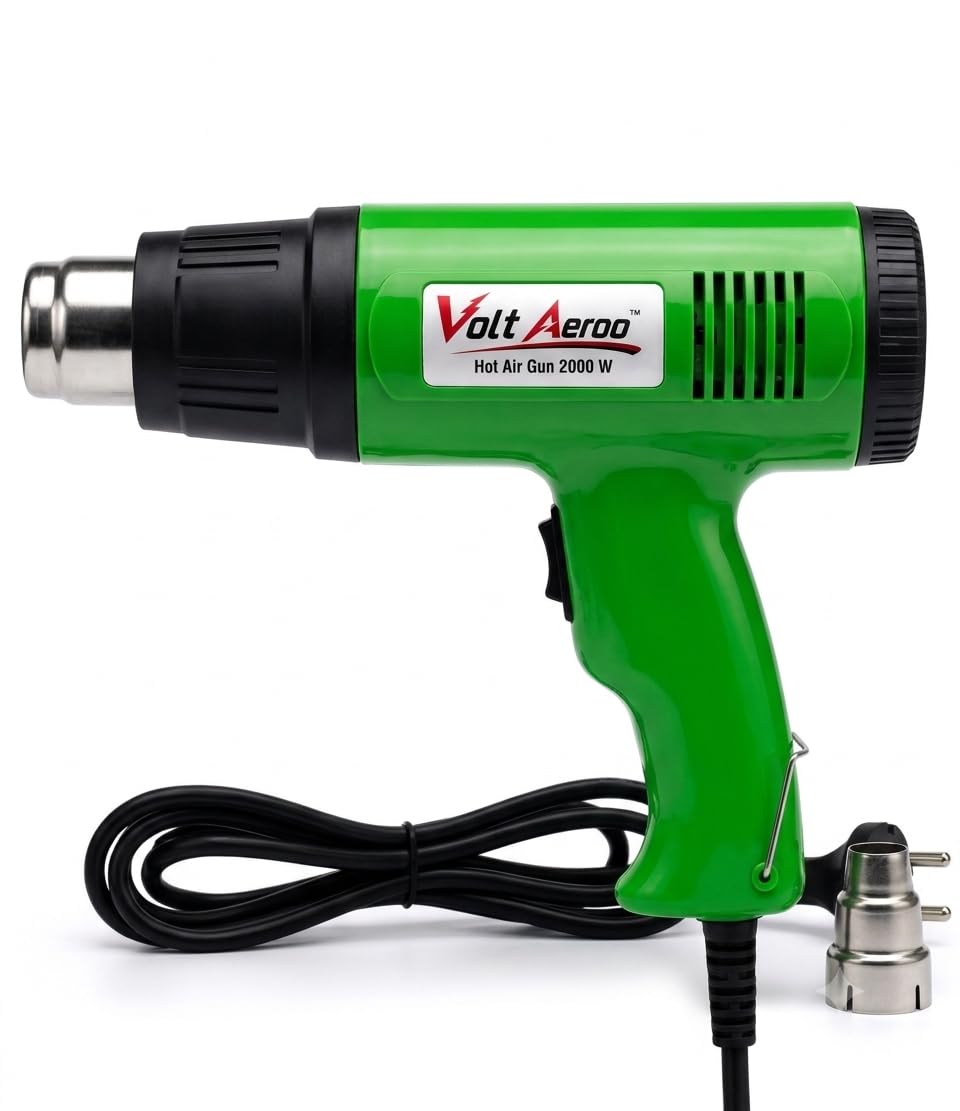 Hot Air Gun 2000W, High Speed Heat Gun Machine | Dual Temperature 400°C - 550°C | Copper Motor | Hot Air Gun Machine for Electronic Tasks, Paint Removing, Shrink Wrapping | Dual Temperature Control, Dual Airflow Settings, Includes Nozzle Attachment, Corded Electric, Paint Stripping & Shrink Wrap-image-27