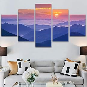 SIGNWIN 5 Panel Canvas Wall Art Modern Art...