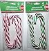 Christmas House Plastic Candy Cane Ornaments, 2 (6-ct. Packs, 1 Red & 1 Green Striped)