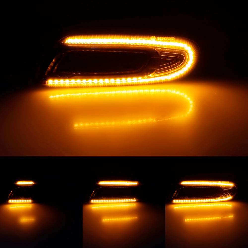 RZG 2 indicatori di direzione laterali a LED, colore nero, per