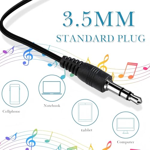 Image of Kanayu 25 Pack Wired Earbuds Bulk for Classroom, 3.5MM No Mic,Black White