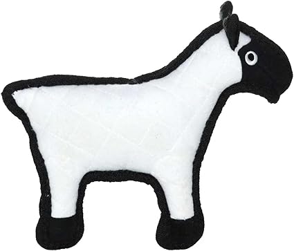 TUFFY Barnyard Sheep -Squeakers - Made Durable, (Tug, Toss & Fetch)