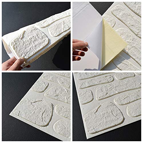 10PCS 3D Adesivi Muro di mattoni, gomma piuma del