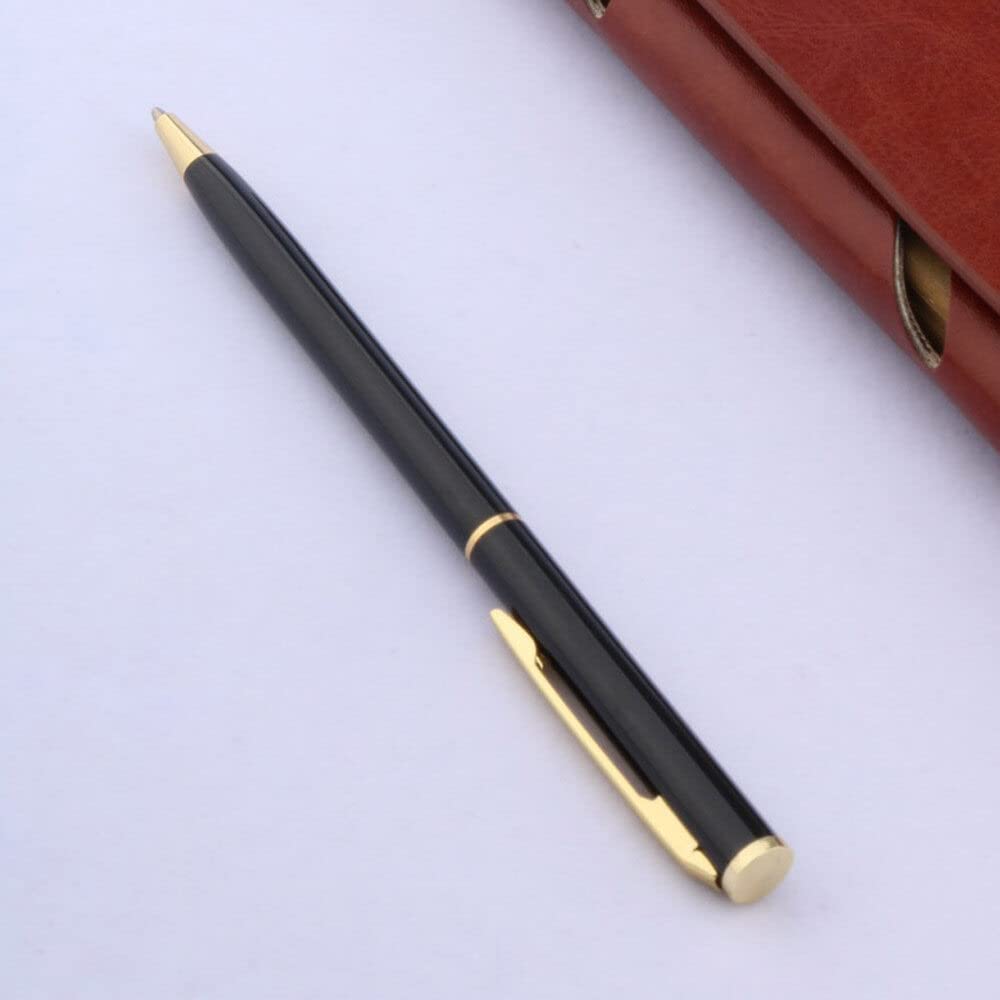Generic luxury quality 006 MATTE BLACK metal classical golden student Ballpoint Pen men signature INK PENS Stationery Office — view 5