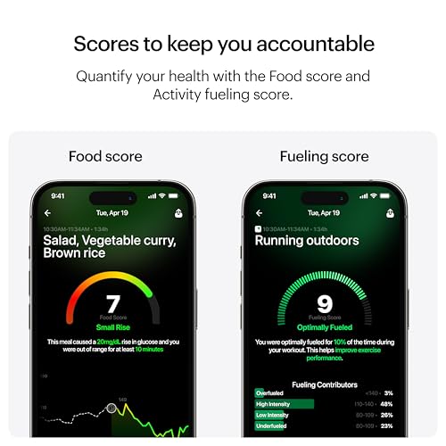 Image of Ultrahuman M1 | CGM Glucose Monitor Device | Smart Glucose Monitoring via App | Continuous Glucose Monitoring | Real Time Blood Sugar Monitoring Device | No Finger Pricks, 14 Day Wearable (2 Sensors)