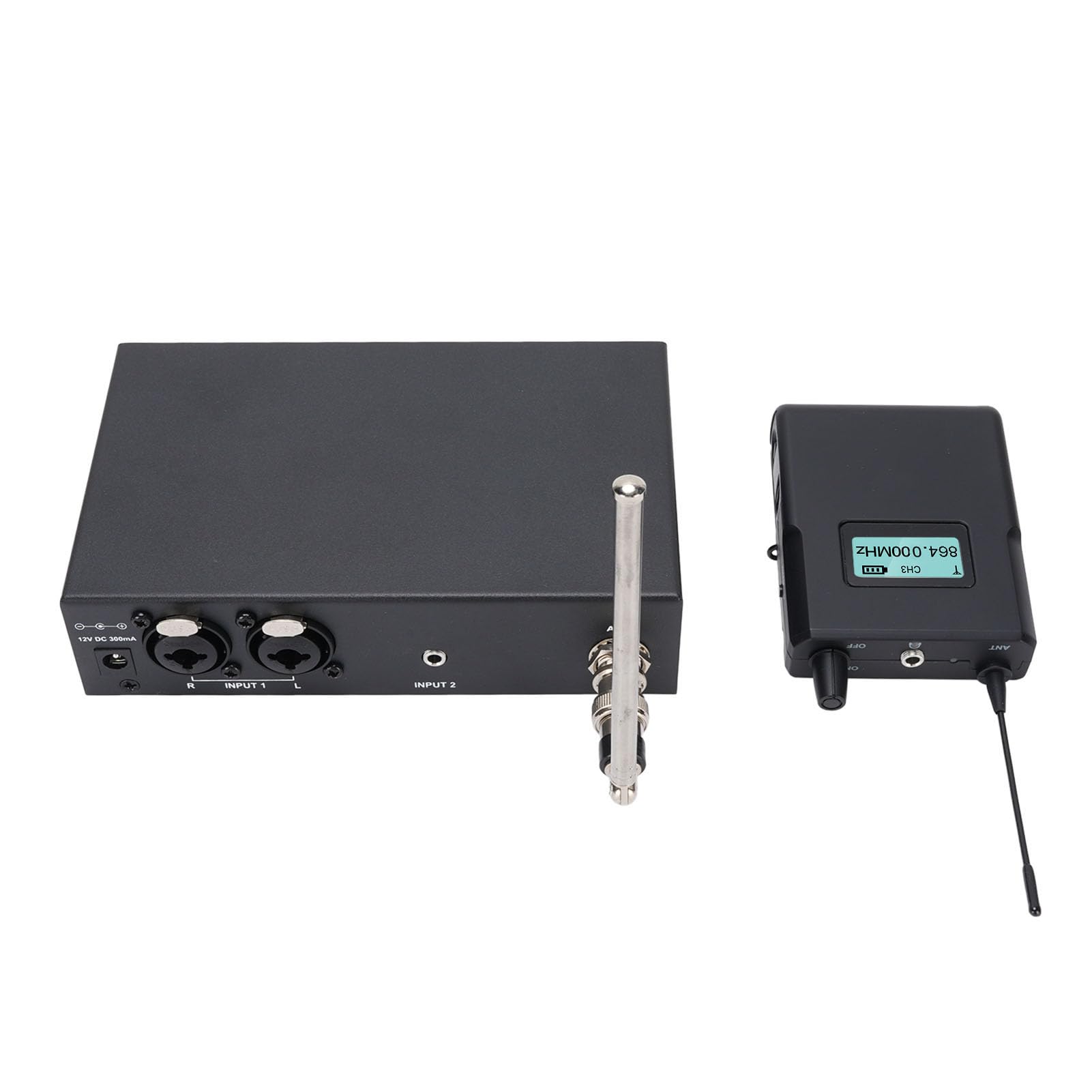Inalámbrico en el Monitor DE Oído con Auriculares, Transmisor y Receptor IEM Inalámbrico DE 863 a 865MHz, EEM Stereo para Estudio, GUITARIA, ENSHEARSAL DE (Enchufe de la UE)